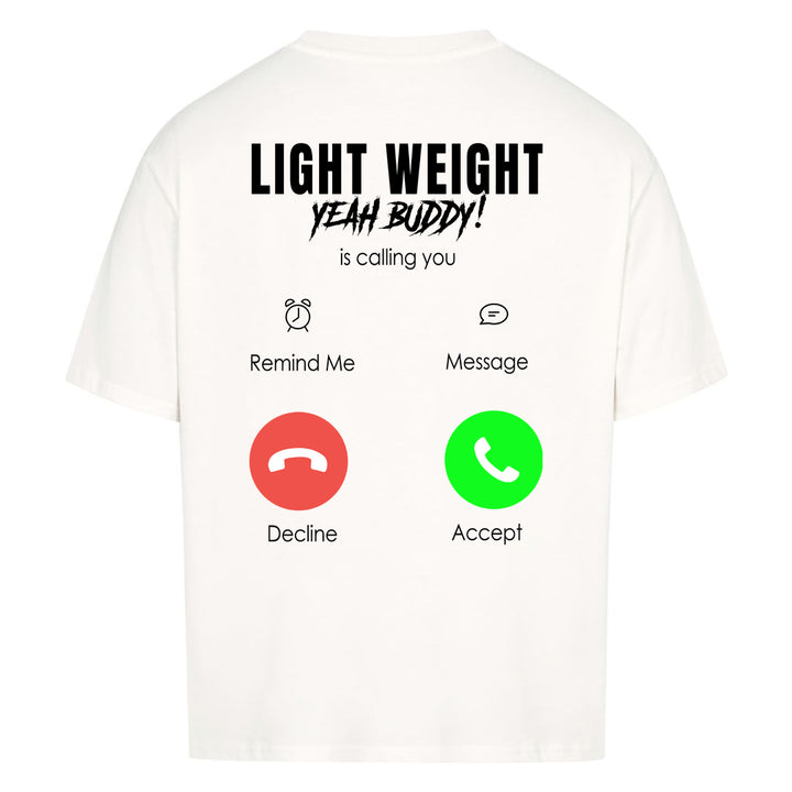 Light weight calling (backprint) Oversized Shirt