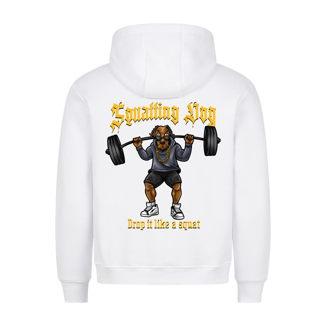 Squatting dog (Backprint) Hoodie