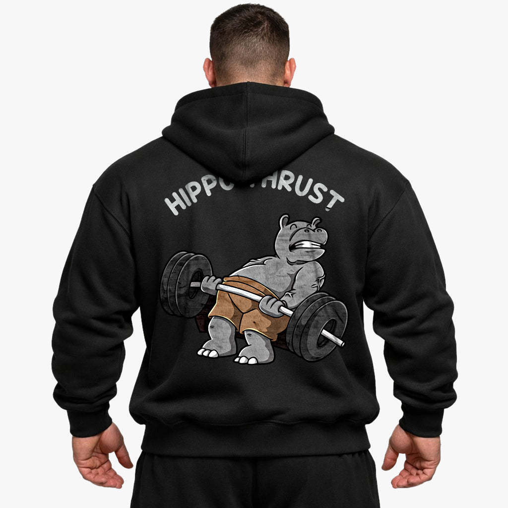 Hippo Thrust (Backprint) Oversized Hoodie