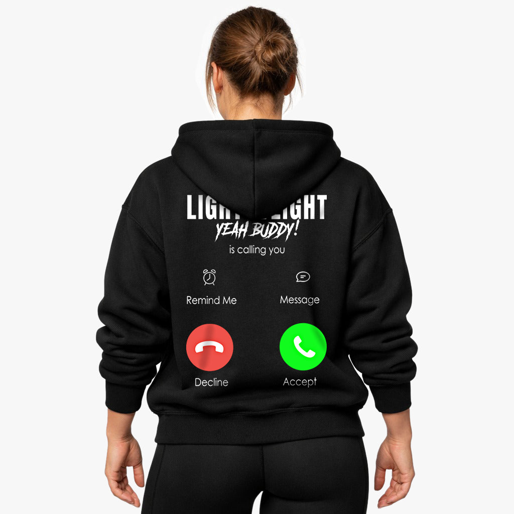 Light weight calling (backprint) Oversized Hoodie