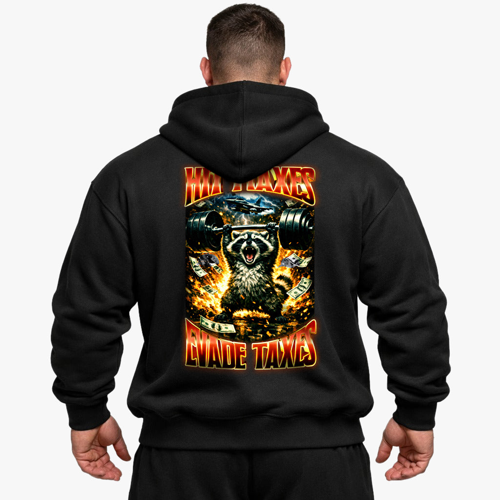 Hit Maxes Evade Taxes (Backprint) Oversized Hoodie