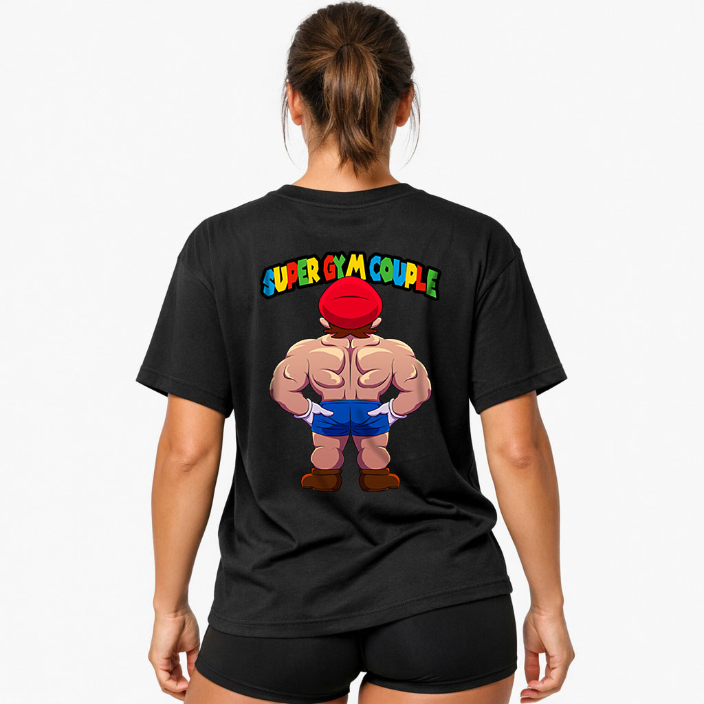Super Gym Couple (Backprint) Oversized Shirt