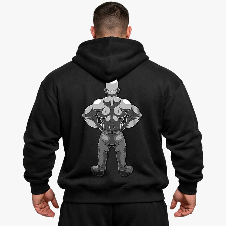 Yellow B&W (Backprint) Oversized Hoodie