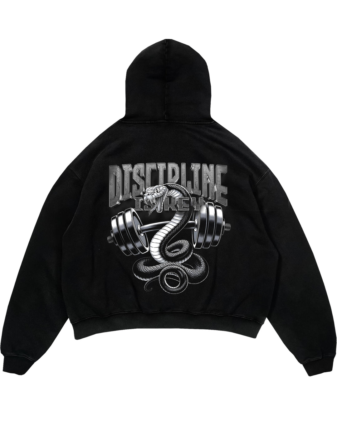 Discipline is key Oversized (Backprint) Hoodie