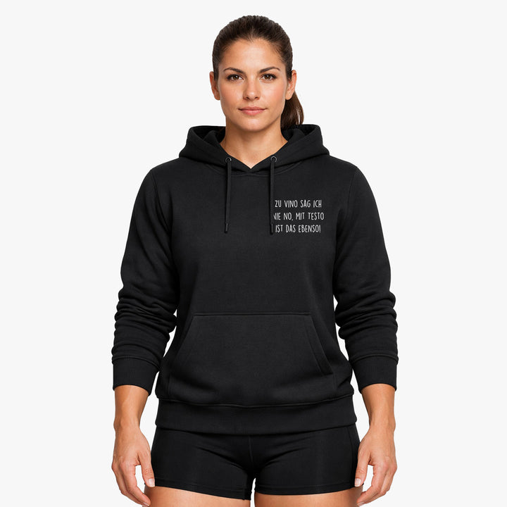 zu vino nie no Hoodie